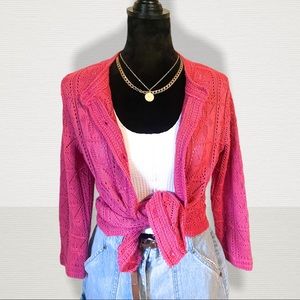 Vintage Pink Knit Cardigan